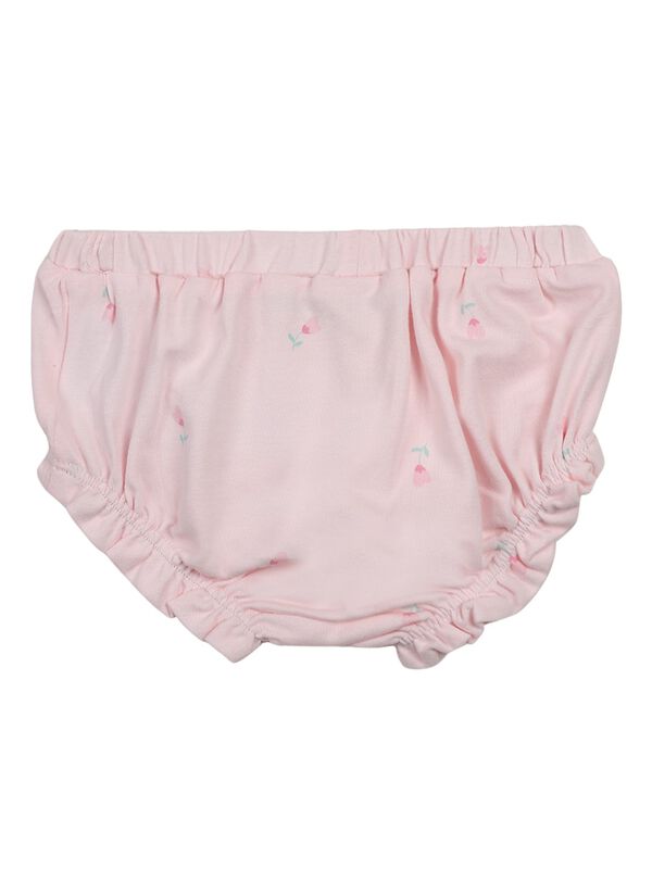 Girls Light Pink Short Sleeve dress with Panties image number 2